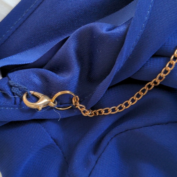Indigo Dress with accompanying gold necklace (NWT!) - Picture 9 of 9